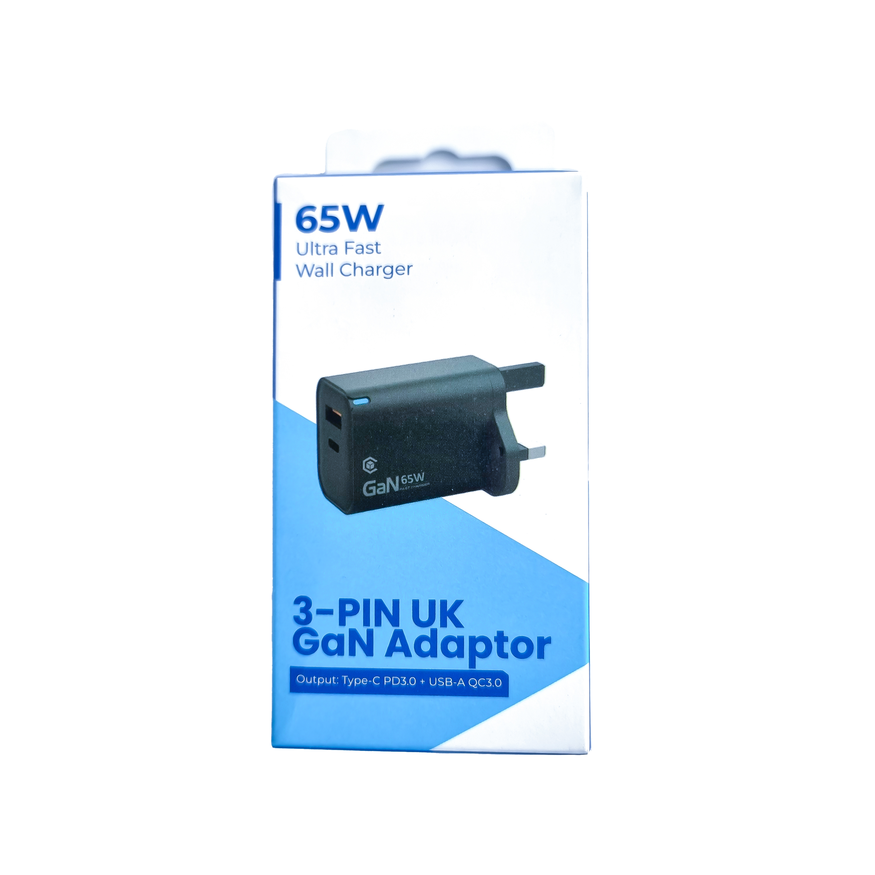 65W 3-PIN UK Gan Adapter 